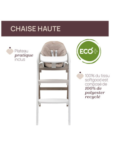 Chaise haute Crescendo Up -  Steel...