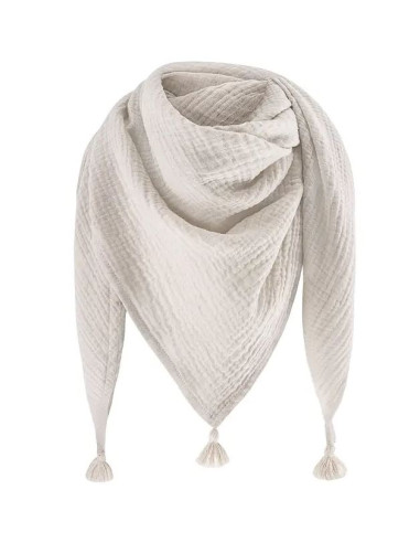 Foulard triangulaire en mousseline...