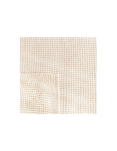 Couverture tricotée 80x100 Knitty - Ecru