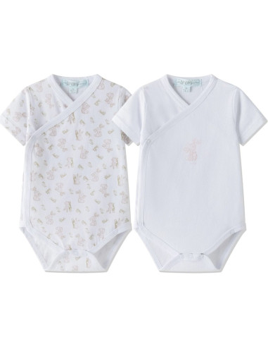 Bodies croisés MC (2pces) - Lapin...