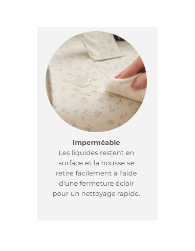 Rehausseur chaise - Fleuri Ecru