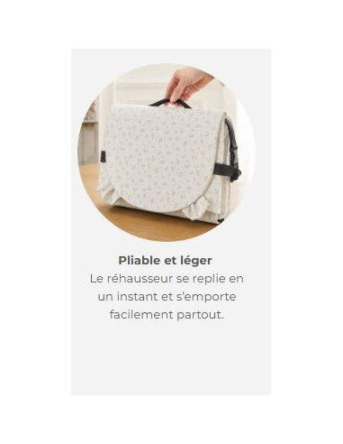 Rehausseur chaise - Fleuri Ecru