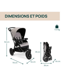 Poussette Chicco Activ3+ - Nut 2