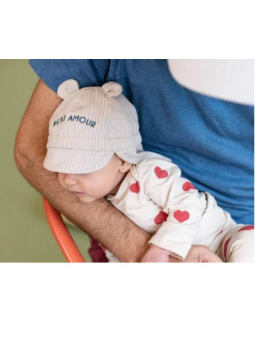 Chapeau de soleil flap ourson 3-6M -...