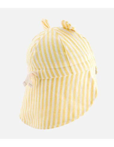 Chapeau de soleil flap ourson 3-6M -...