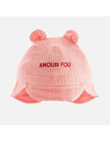 Chapeau de soleil flap ourson 3-6M...