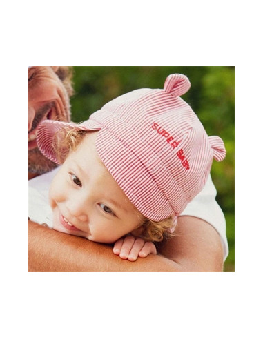 Chapeau de soleil flap ourson 6-12M -...
