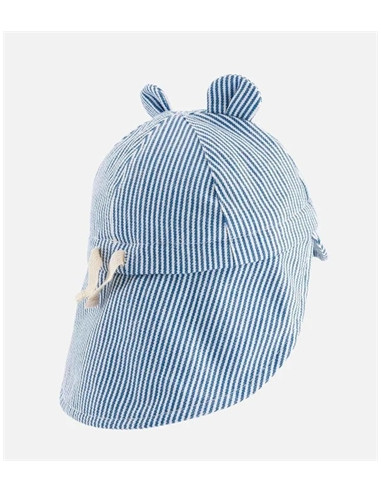 Chapeau de soleil flap ourson 6-12M -...