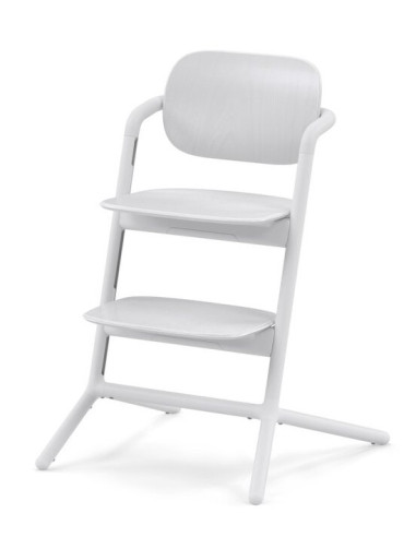 Chaise haute Lemo 2 bois - White 