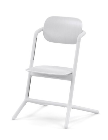 Chaise haute Lemo 2 bois - White 