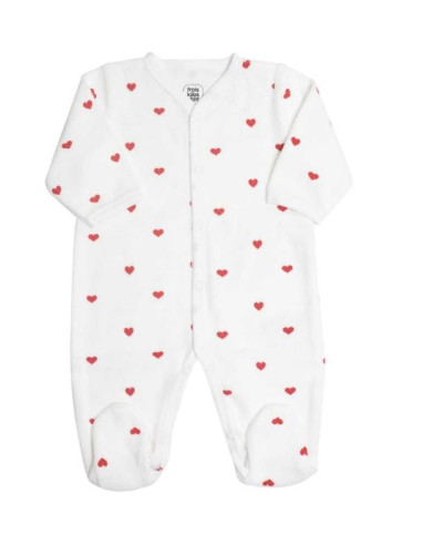 Pyjama Petits Coeurs rouge - 00 Mois...