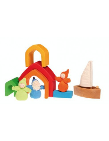 Lot de 10 poupées artisanales - Nains