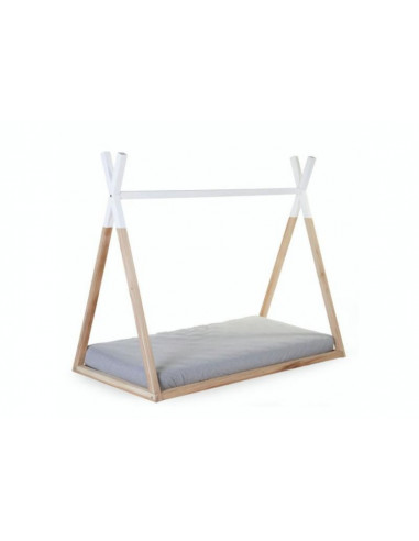 Lit Tipi bois massif 70x140 - Naturel...