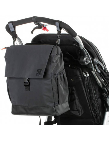 Sac à dos à langer - Vintage - Noir -...