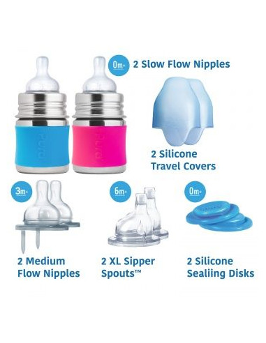 Starter set Biberon inox Pura 150 ml...