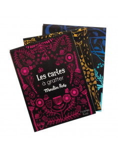 7 cartes à gratter fluo -...