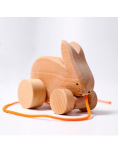 Lapin en bois à Tirer Grimm's