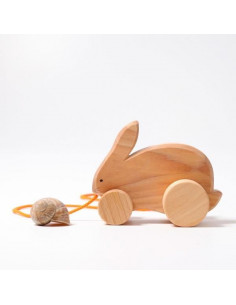 Lapin en bois à Tirer Grimm's 2