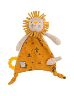 Doudou attache-sucette lion...