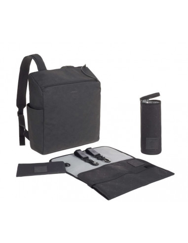 Sac à dos à langer vegan - Anthracite