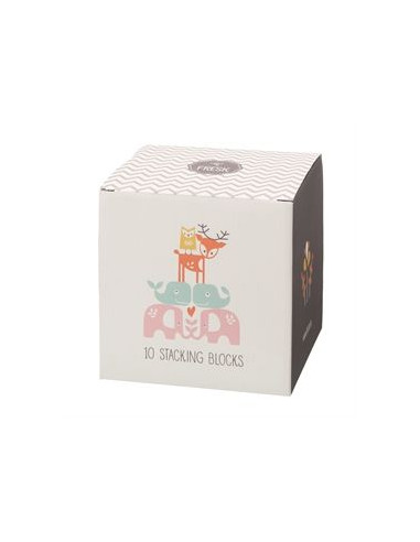 Cubes à empiler Fresk - Rose
