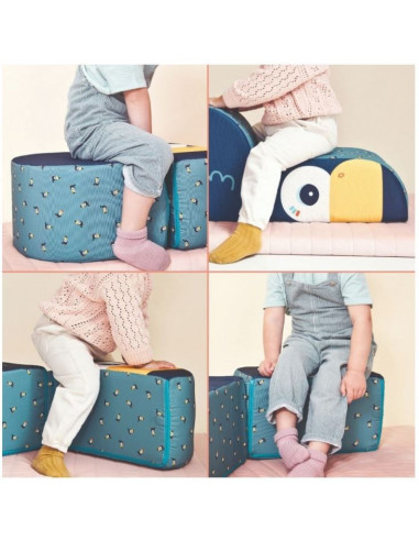 Pouf modulable - Pablo le toucan