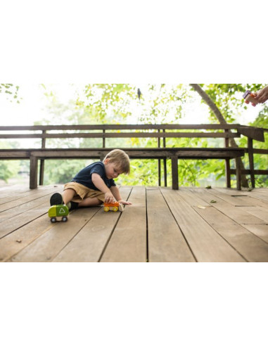 Mini véhicule en bois - Bulldozer