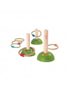 Jeu d'anneaux en bois