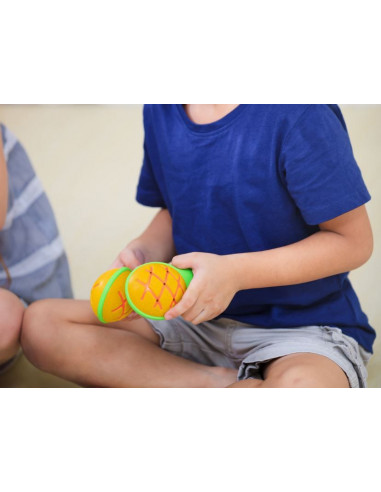 Jouet musical bois - Ananas Maracas