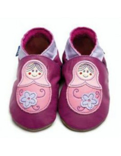 Chaussons en cuir 0-6mois -...