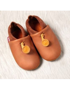 Chausson en cuir + semelle...