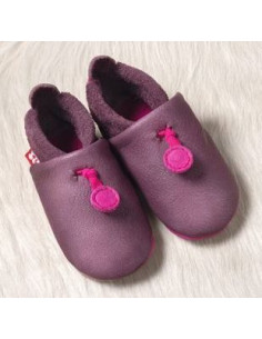 Chausson en cuir + semelle...