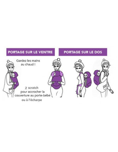 Couverture de portage 3 en 1 - Gris...