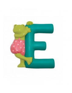Lettre résine E grenouille...