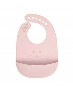 Bavoir silicone Souris - Rose
