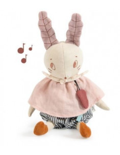 Poupée musicale lapin -...