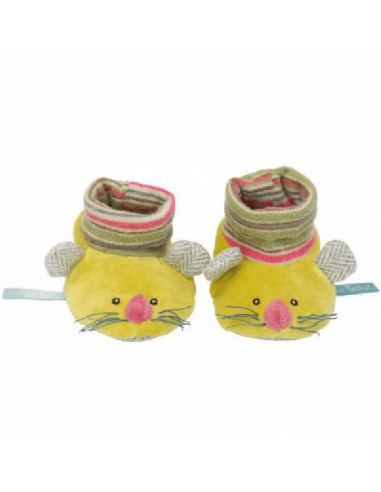 Chaussons souris verte 0-6m - Les Pachas