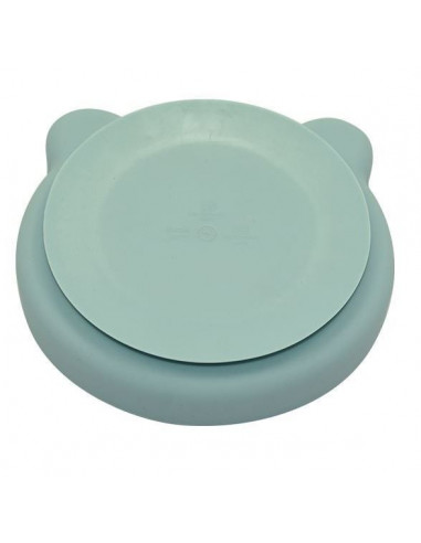 Assiette ventouse ourson silicone Bo...