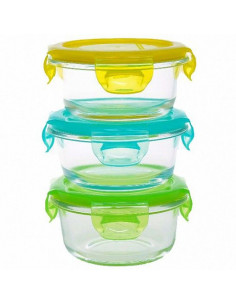 Set 3 contenants en verre...