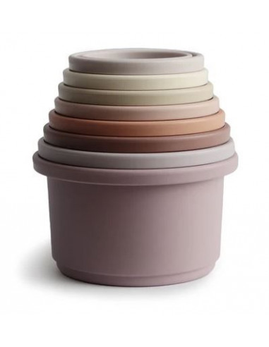 Pot à empiler Mushie 8 pces - Petal
