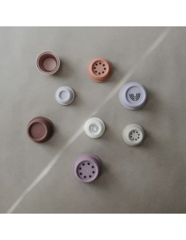 Pot à empiler Mushie 8 pces - Petal