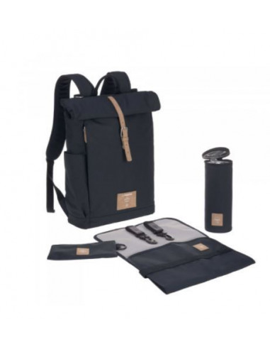 Sac à dos à langer Roll Top - Bleu nuit