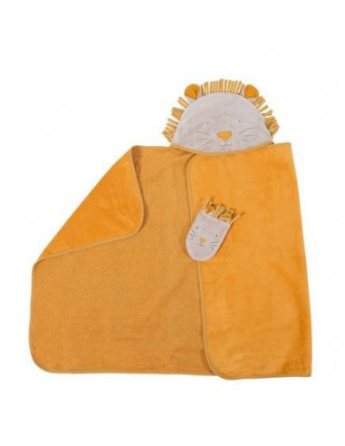 Sortie de bain lion + gant - Sous mon...