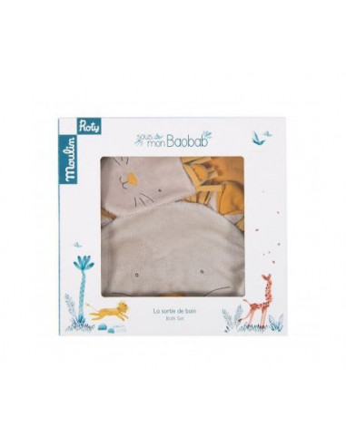 Sortie de bain lion + gant - Sous mon...