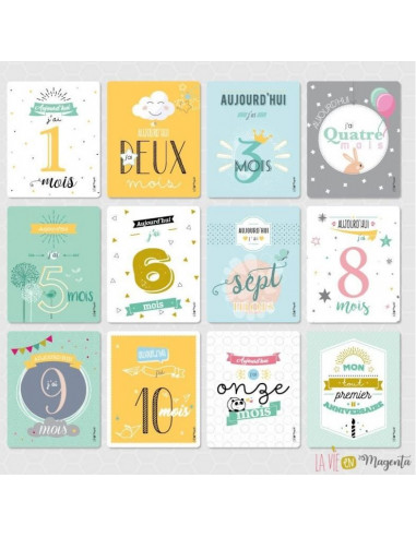 Kit cartes étapes Première année bébé...