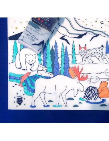 Set en silicone à colorier - Forêt...