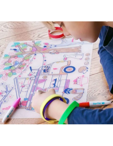 Set en silicone à colorier - Dream van