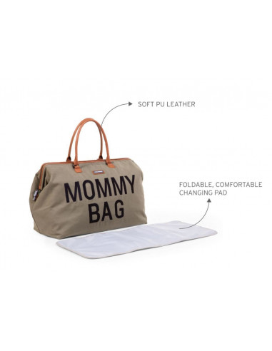 Sac à langer Mommy Bag en toile - Kaki