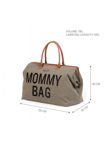 Sac à langer Mommy Bag en toile - Kaki