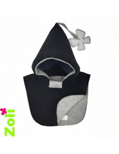 Bonnet bébé Noir - Gris Chiné